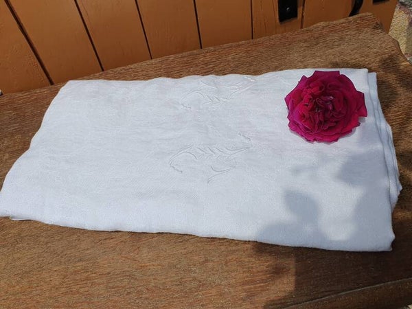 Damast tafellaken 175 x 280 cm - Nappe damassée 175 x 280 cm