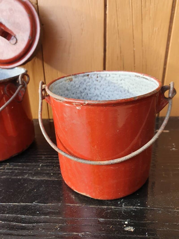 Emaille bus - Boîte émaillée marron