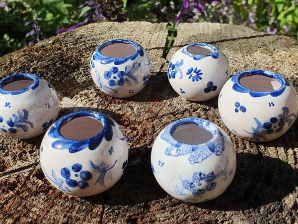 Set kalligrafeerpotjes / mini vaasjes - Ensemble de pots de calligraphie / mini vases