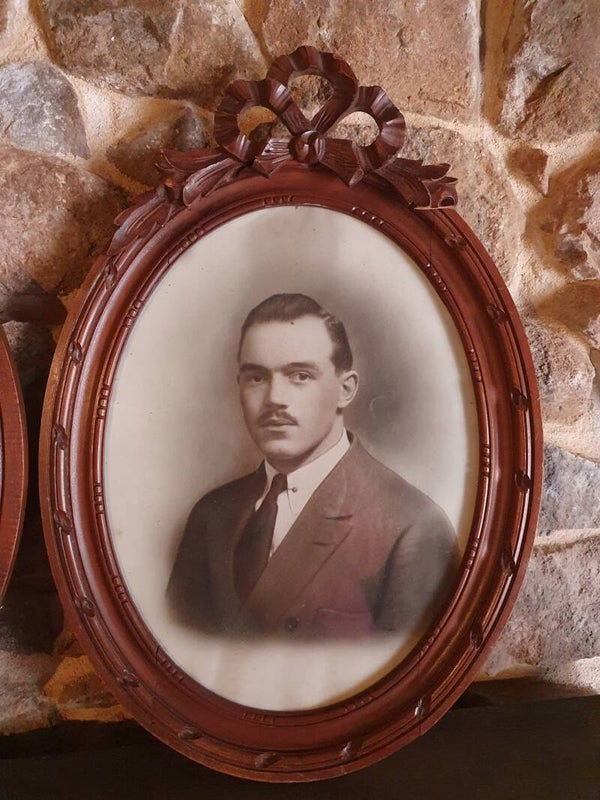 Striklijst met foto man - Arc cadre avec photo homme