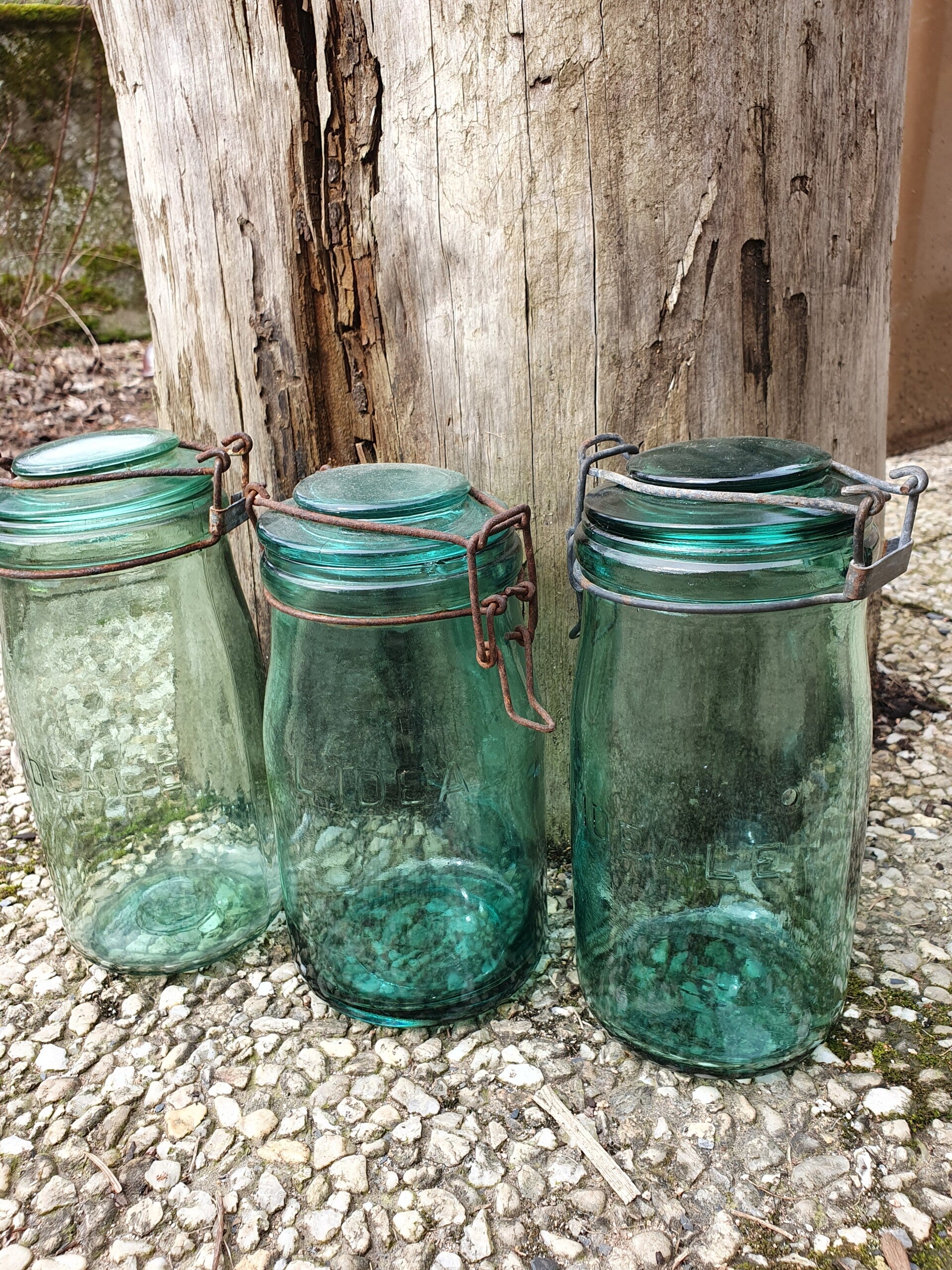 Oude franse weckpot l'Ideal 1 ltr - Ancien pot de conservation français l'Idéal 1 litre