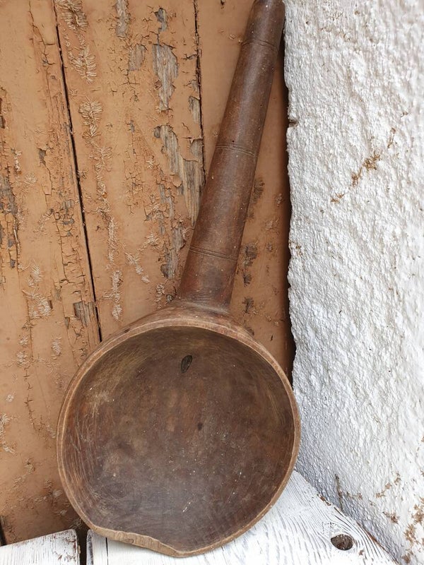 Grote houten sap lepel - Grande cuillère à jus en bois