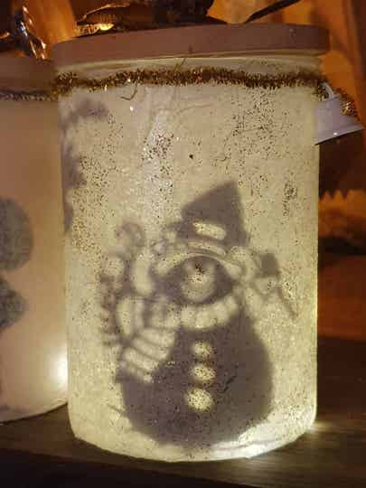 Kerst Twinkelaar sneeuwpop - Bonhomme de neige scintillant de Noël