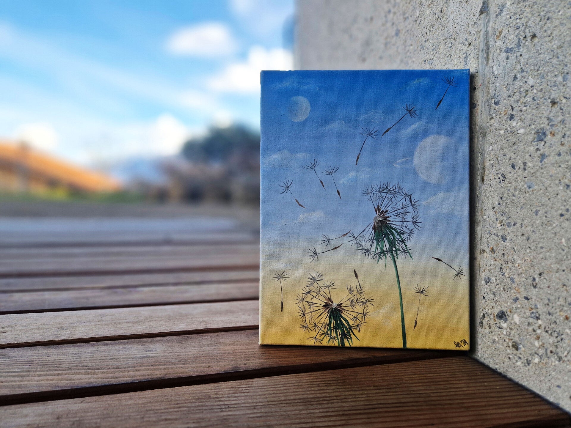 LEINWAND PUSTEBLUME 18x24cm