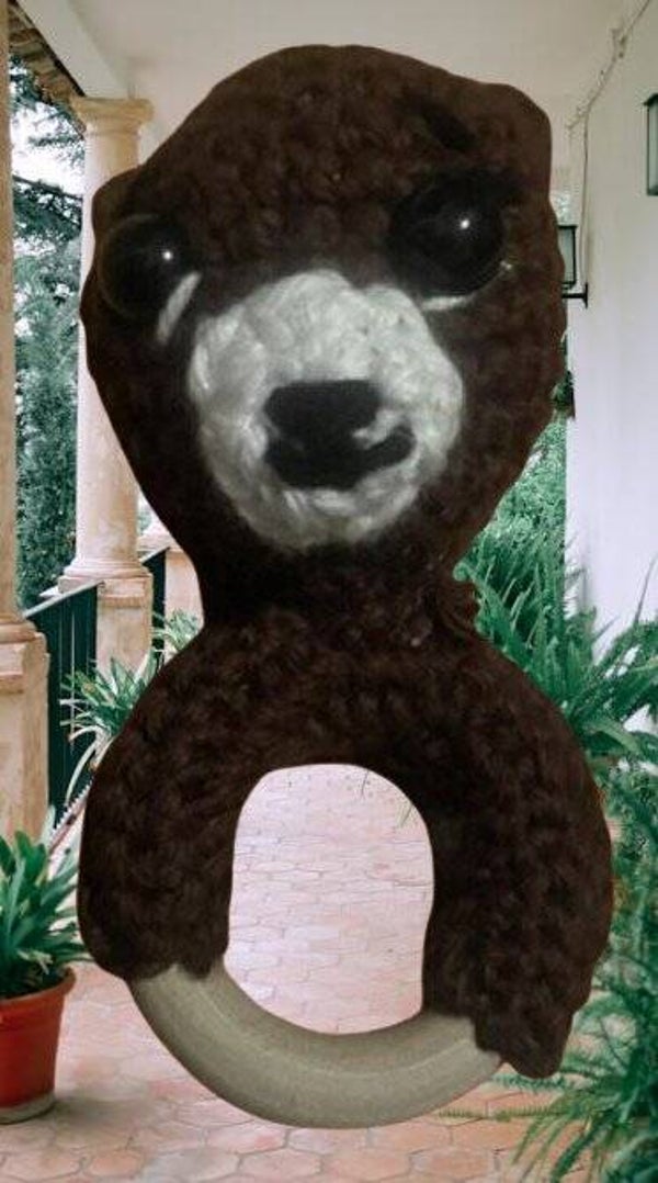 104.Crocheted Bear Rattle