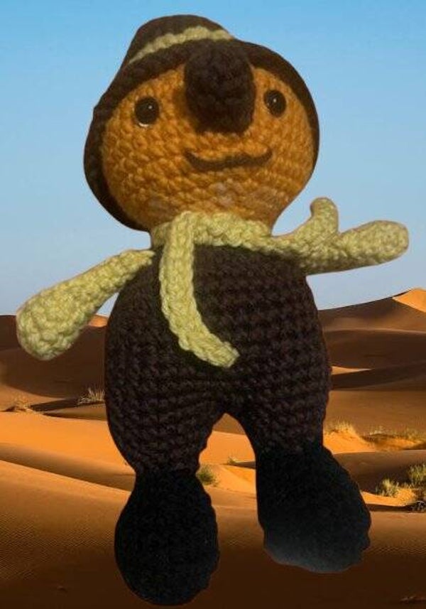 112. Crocheted Scarecrow Man