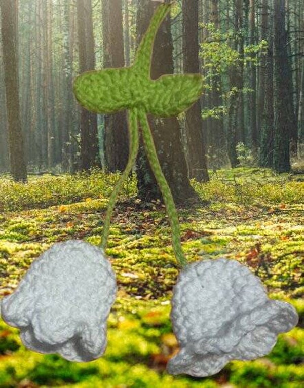 113. Crocheted Flower Keychain