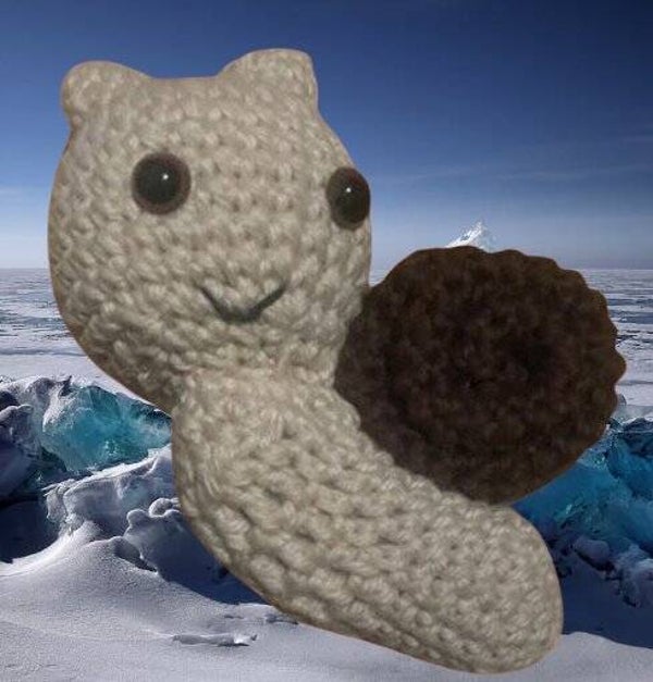 115. Crocheted Snail Keychain