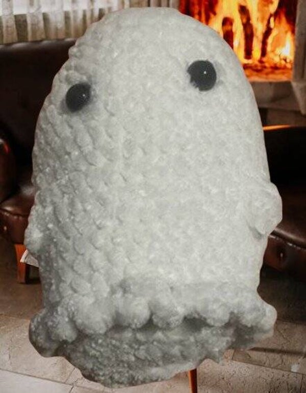 119. Crocheted Ghost Keychain