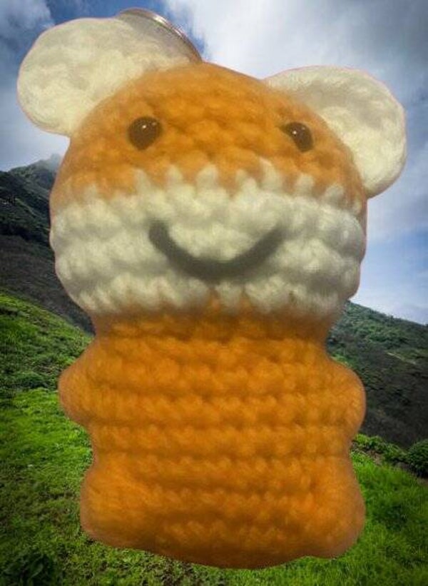 12. Crocheted Fox Keychain