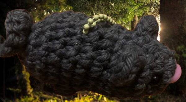 126, Crocheted Mouse Keychain