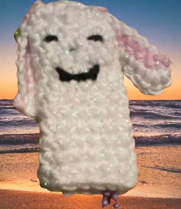 131. Crocheted Rabbit Key Cover