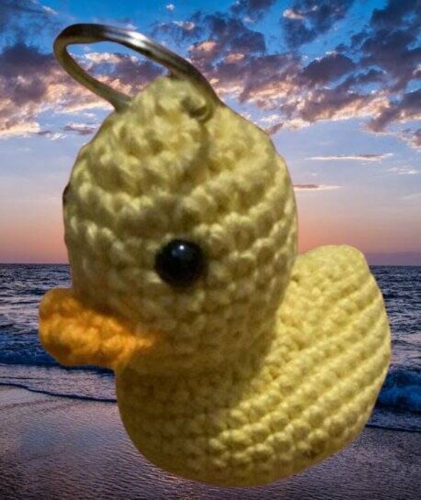 133. Crocheted Duck Keychain