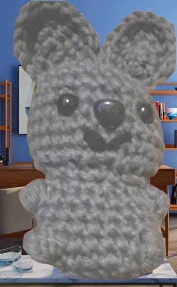 136. Crocheted Koala Keychain