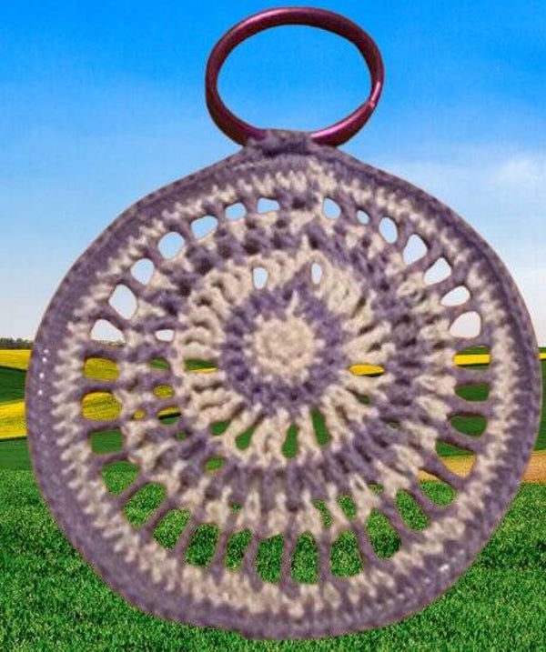 137. Crocheted Mandala Keychain
