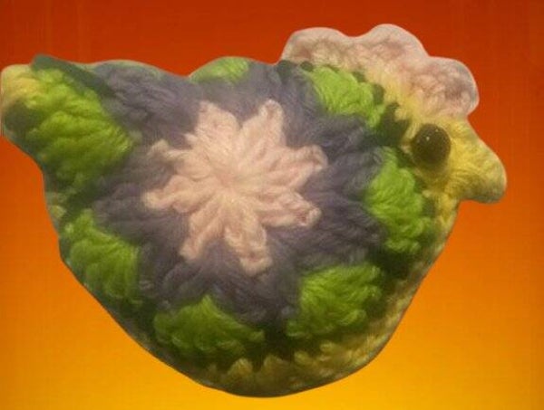 15. Crocheted Chicken Keychain