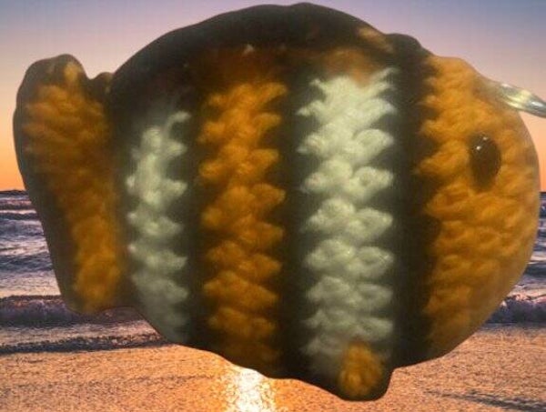 19. Crocheted Fish Keychain