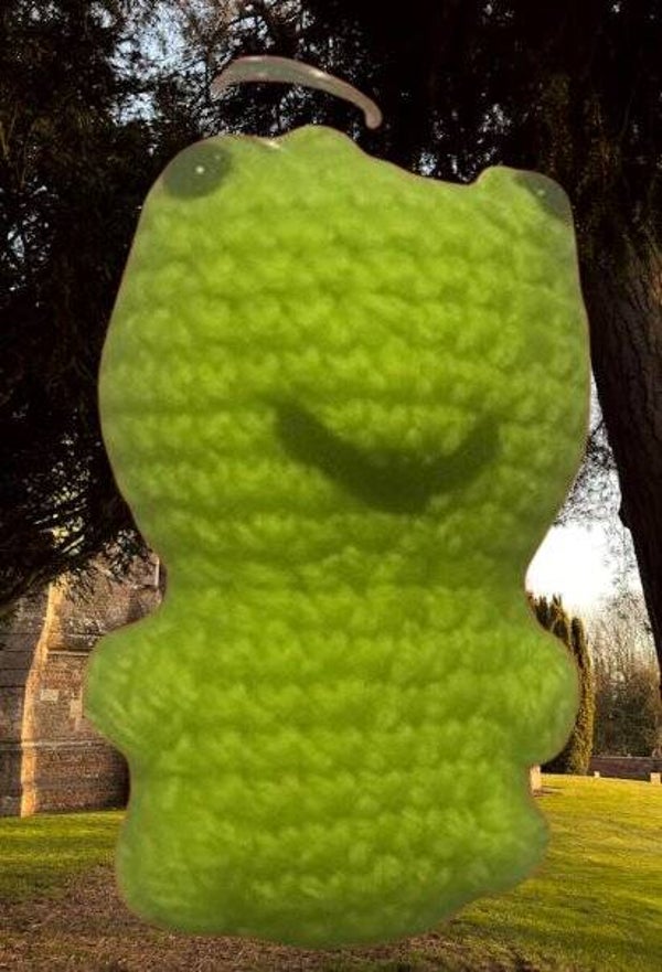 20. Crocheted Frog Keychain