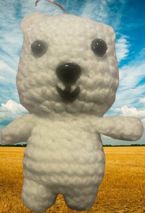23. Crocheted Bear Keychain