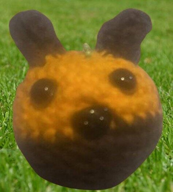 46. Crocheted Fox Head Keychain