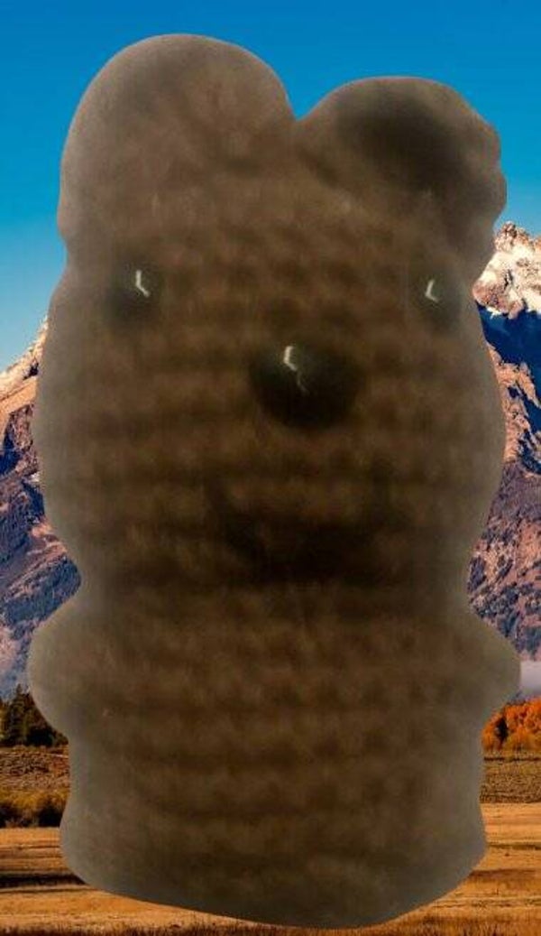 50. Crocheted Bear Head Keychain