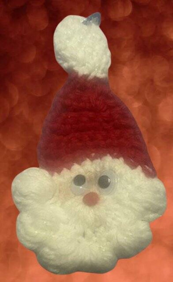 59. Crocheted Santa Head Keychain