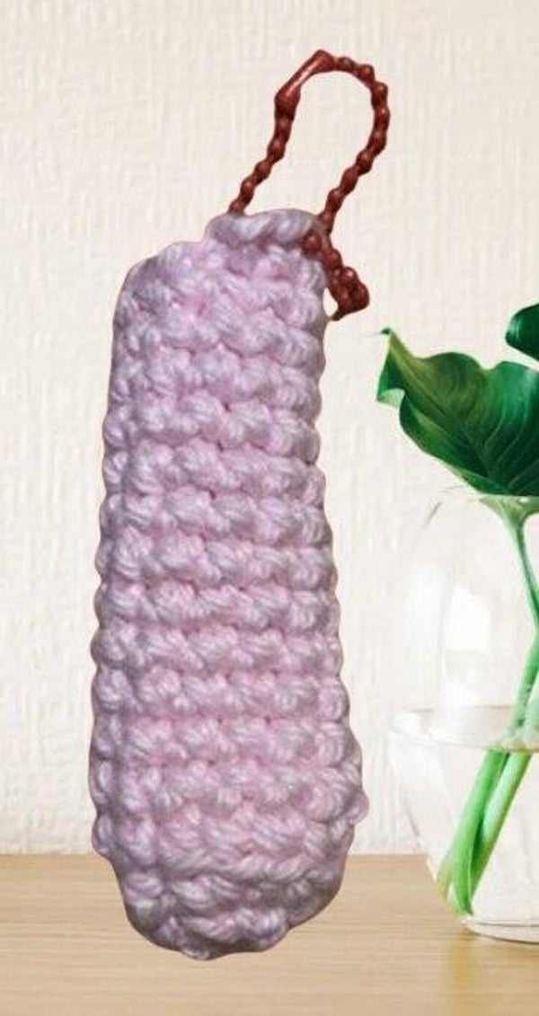 64. Crocheted Chapstick Holder