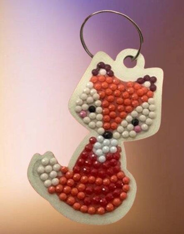65. Diamond Art Fox Keychain