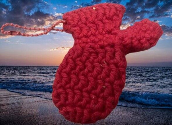 72. Crocheted Mitten Keychain
