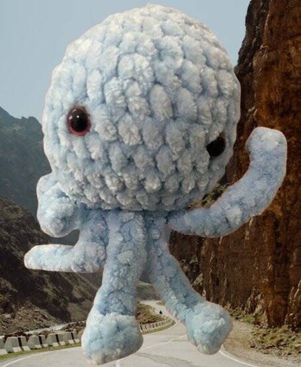 80. Crocheted Octopus Keychain