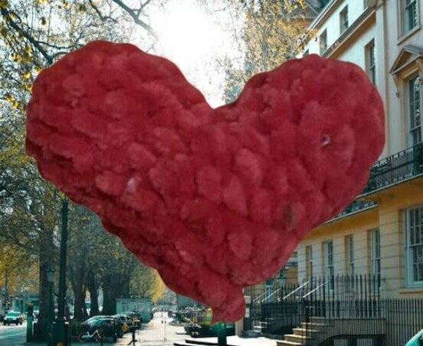 87. Crocheted Heart Keychain