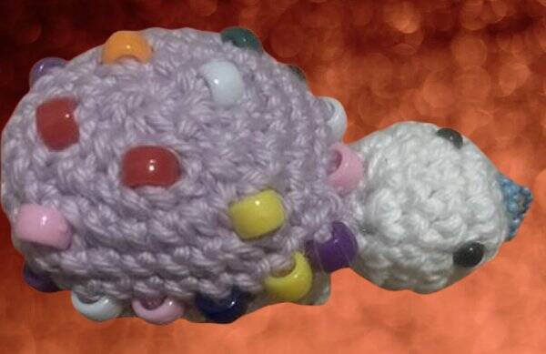 96. Crocheted Fidget Turtle Keychain
