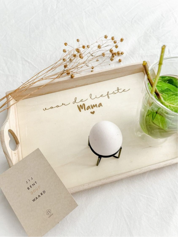 Dienblad 'voor de liefste mama'