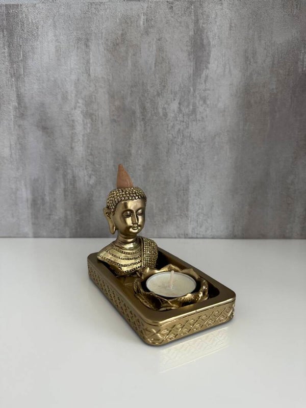 Porta vela y incienso de Buddha.