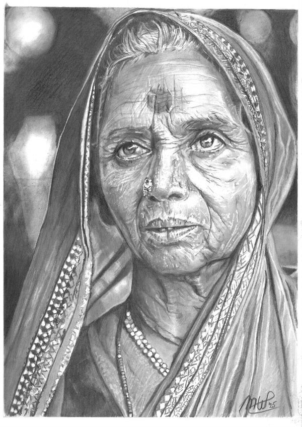 Oude Indische vrouw