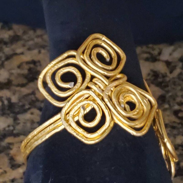 Squarral Wire Hammered Cuff