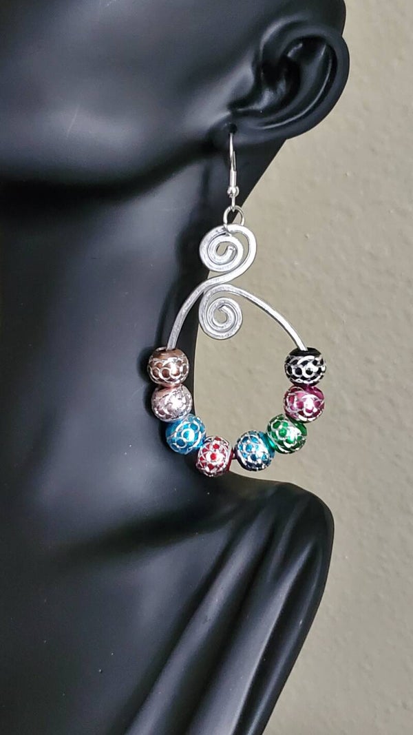 Candied Wire Abstract Hoop Earrings