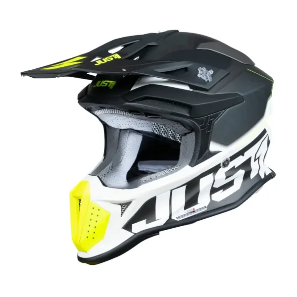 Just1 J18 FHEXA FLUO YELLOW BLACK WHITE  Kypärä, FIM FRHPhe-02 (M)