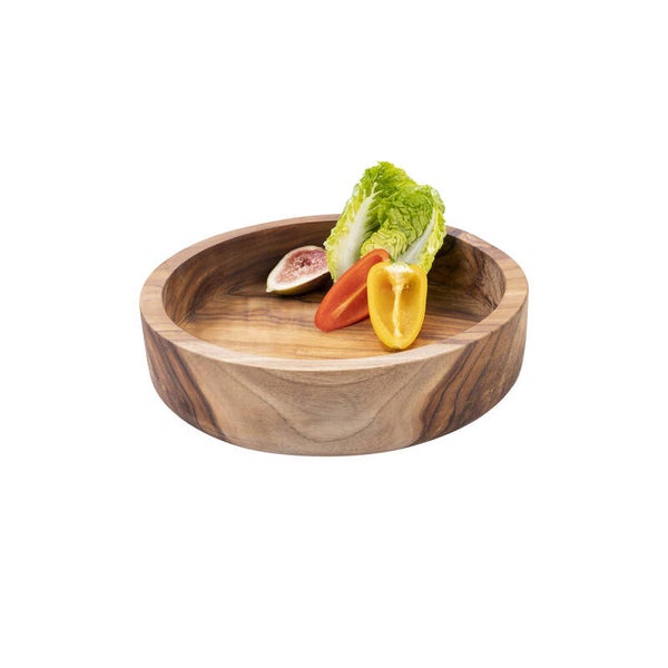 Pure Teak Wood Schaal Ø 28 x 7 cm