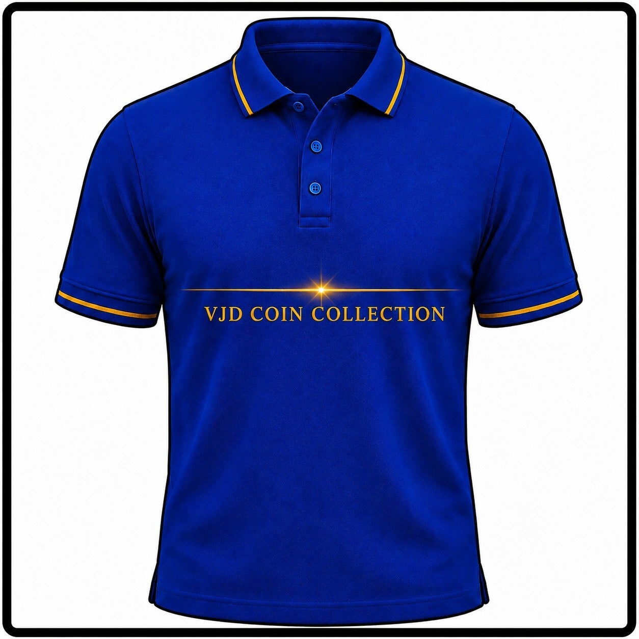 🔵 VJD COIN PRESTIGE POLO – BLUE GOLD EDITION 2026