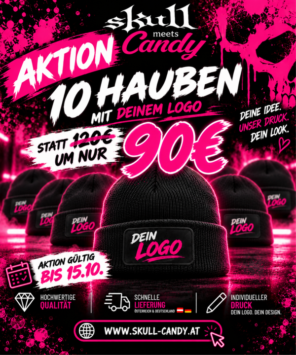 10 Hauben mit Logo