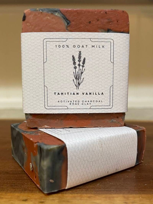 Flat Top Collection Tahitian Vanilla with Rose Clay & Activated Charcoal