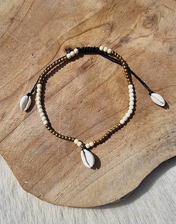 Enkelbandje wit goud