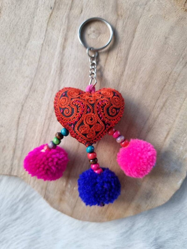 Sleutelhanger hart rood