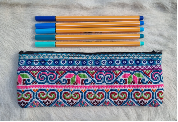 Handgemaakte pennenetui met rits