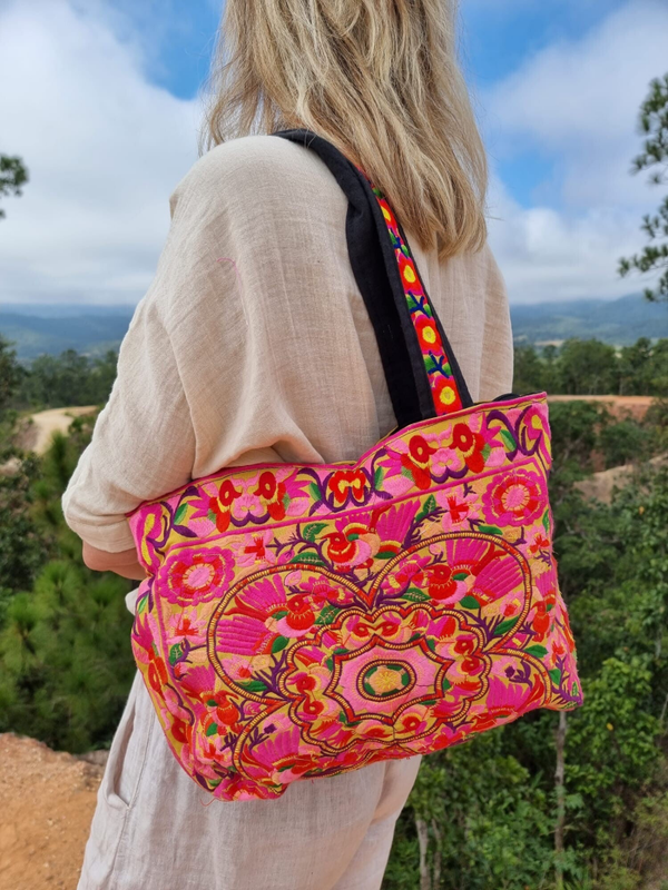 Tante Troela Tas roze oranje