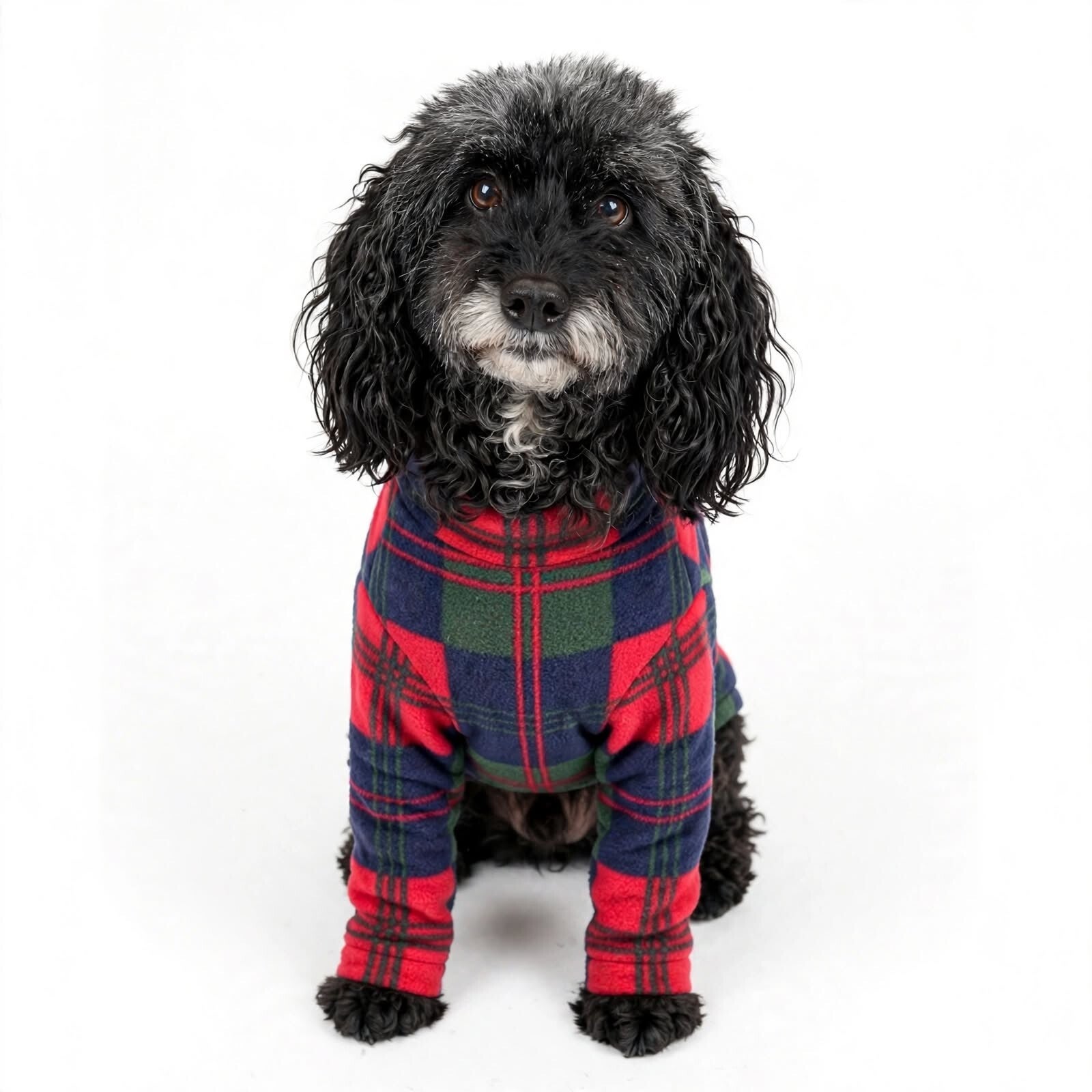 Red and Green Tartan Fleece Medium Size