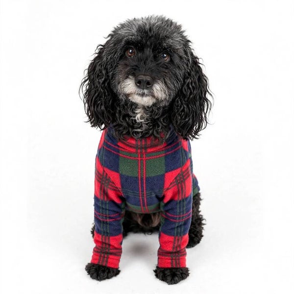 Red and Green Tartan Fleece Medium Size