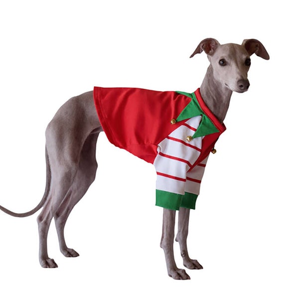 4-legged Whippet Size Elf Christmas Shirt