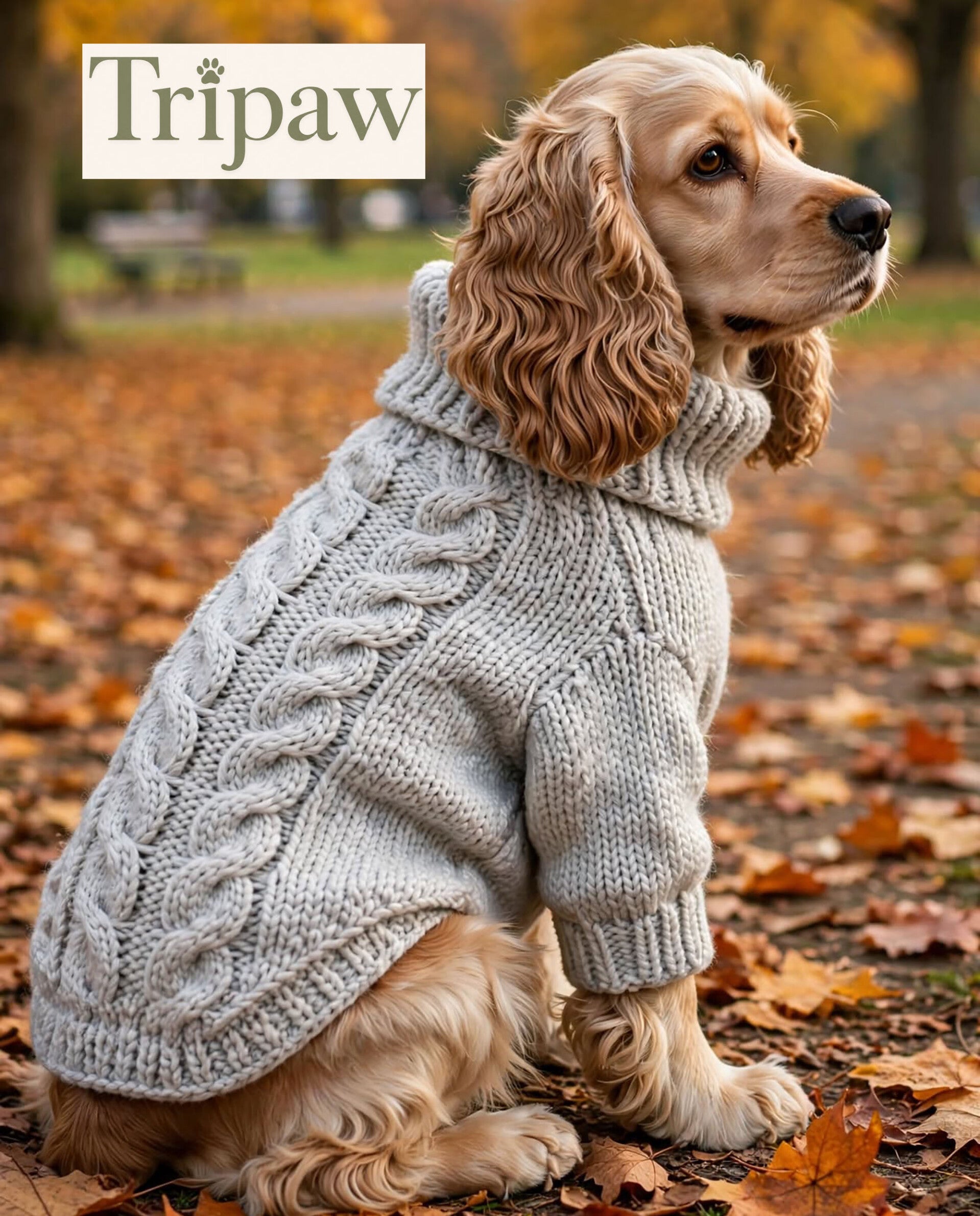 Left Leg Amputation 3-legged Chunky Cable Sweater